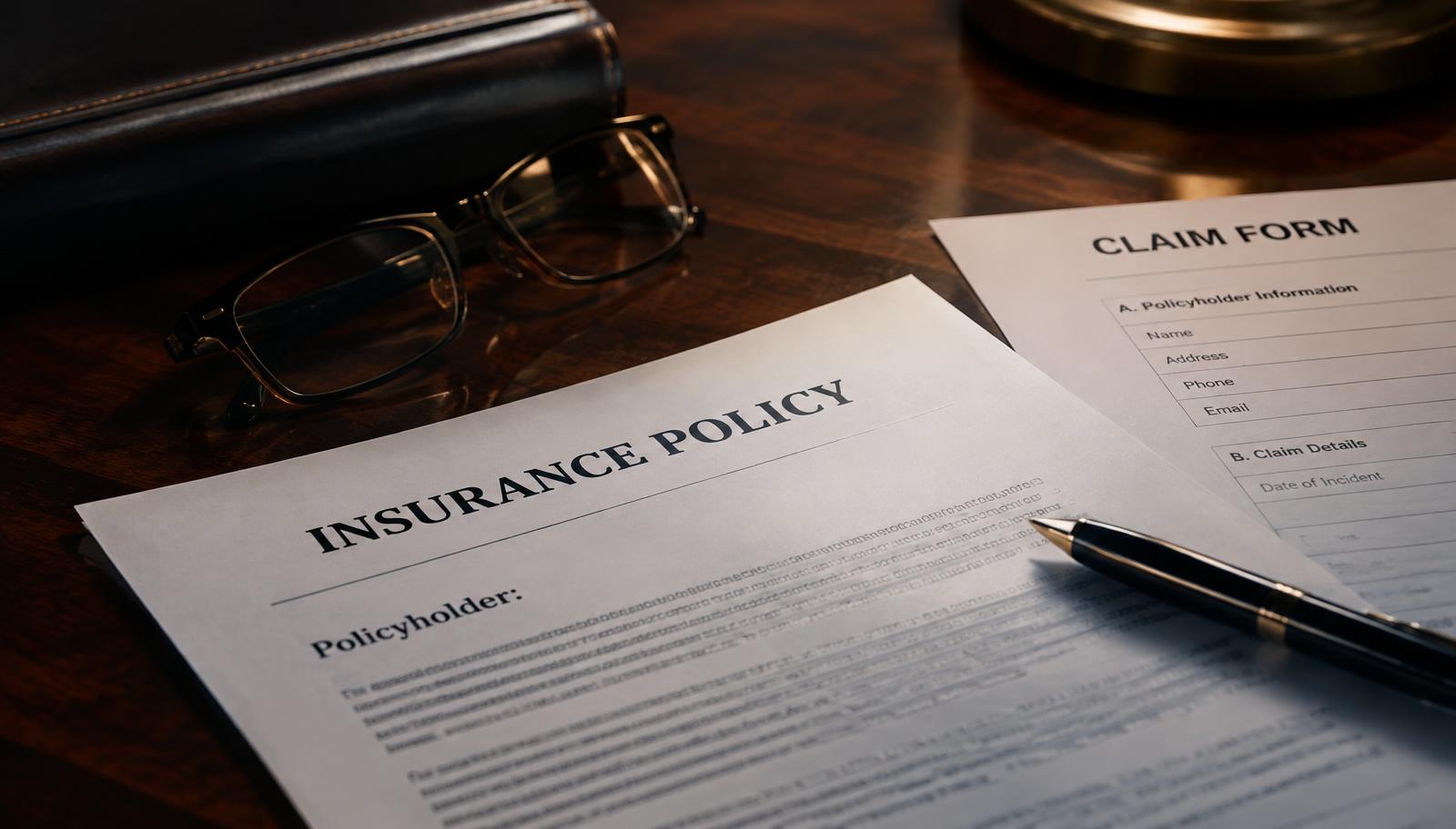 Insurance policy and claim documents